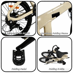 <span class=keywords><strong>Bicicleta</strong></span> Eléctrica <span class=keywords><strong>Plegable</strong></span> con Llantas Anchas, Batería de Litio de 36V 10Ah, Alcance de 60km, 7 Velocidades, Frenos de Disco Hidráulicos, 20 Pulgadas - Product Image 3