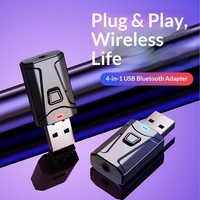 Venta Directa de Fábrica, Receptor/Transmisor Inalámbrico USB Estéreo 2 en 1 de 3.5mm y 5V para TV, PC, Auto, AUX