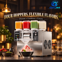 Machine à glace pilée commerciale GenJet 2022, multi-saveurs, en acier inoxydable, pour cafés, confiseries et stands de nourriture