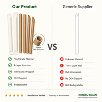 Pailles en papier biodégradables, recyclables, jetables, en vrac, emballées individuellement, de qualité alimentaire, compostables, pour café et thé
