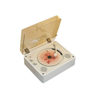 Lecteur CD portable rechargeable avec télécommande, prise en charge MP3, entrée AUX, longue autonomie, système audio de bureau, vente en gros - Product Image 1