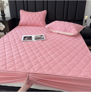 <span class=keywords><strong>Protège</strong></span>-<span class=keywords><strong>matelas</strong></span> matelassé épais <span class=keywords><strong>en</strong></span> coton lavé de classe A avec clip, <span class=keywords><strong>imperméable</strong></span> et ajustable - Product Image 2