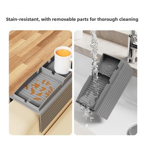 Plateau porte-gobelet pour canapé, support de boisson en silicone, table d'accoudoir, boîte de rangement multifonctionnelle, design moderne et simple - Product Image 4
