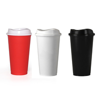 Gobelet isotherme personnalisé 16 oz à changement de couleur, tasse de voyage réutilisable en plastique pour café chaud ou froid avec logo