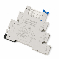Relais de remplacement HF41F 6A 250VAC 1CO 6,2 mm ultra-plat 41F-1Z-C2-4 220-240V AC/DC avec indicateur LED et interface à bornes à vis