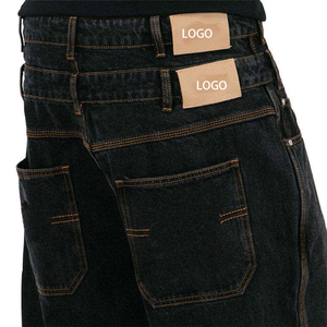 Heavyweight Custom <b>Baggy</b> <b>Jeans</b> Y2k Streetwaear Double Waist Black Denim <b>Jeans</b> Men Fashion <b>Retro</b> Hip Hop <b>Jeans</b> Pants for Men - Product Image 4