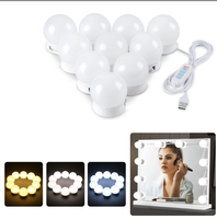 Vente chaude Coiffeuse 10 Ampoules Kits Maquillage Miroir de courtoisie LED Avec Lumières
