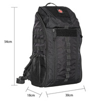 Sac à dos tactique de premiers secours unisexe pour l'extérieur, avec cadre externe doublé PVC, en nylon imperméable, capacité 20-36L, pour le camping et la chasse