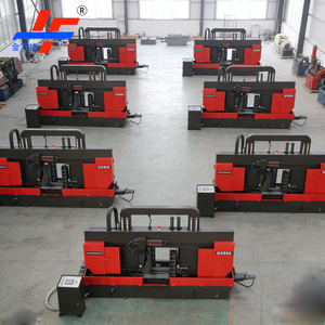 Machine à scier à ruban automatique CNC <span class=keywords><strong>GS800</strong></span> JINFENG pour métaux, barres, tubes, RHS, lots de 800x800mm, guidage linéaire de coupe, 380V 50HZ, avec évacuation des copeaux - Product Image 1