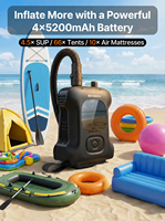 Pompe à air électrique sans fil pour paddle board 20 PSI, arrêt automatique, double étage, gonflage et dégonflage rapides, moniteur de pression des pneus pour SUP, kayak, bateau