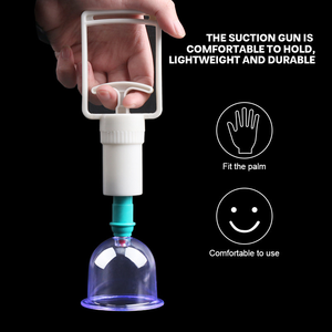 6 ventosas para masaje con ventosas al vacío, kit con bomba, masaje corporal anticelulítico - Product Image 1