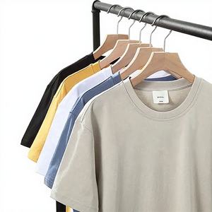 Prix de gros, fabrication en usine, t-shirts en coton 100% respirant pour hommes, vêtements d'été, haute qualité, manches courtes, coupe ample - Product Image 1