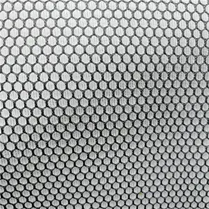 100%polyester black silk hexagonal mesh with white background spacer hexagonal mesh fabric