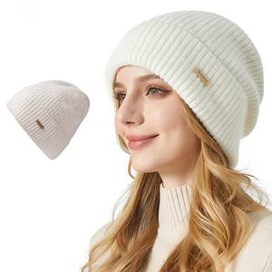 Cappello in Pelliccia di Coniglio Invernale Altamente Elastico Design alla Moda per Donne Ciclismo all'Aperto Uso Quotidiano Morbido Protettivo Caldo - Product Image 3