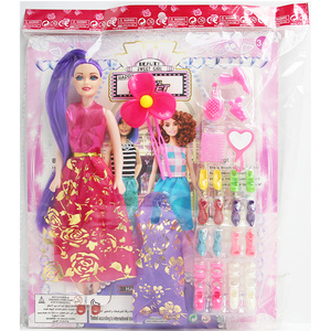 Vente en gros de poupées en PVC élégantes de 28 cm avec de longues tresses, tenues douces et interchangeables, cadeau pour filles - Product Image 6