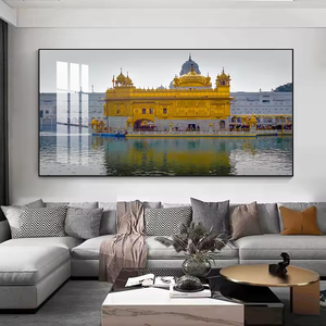 Phòng khách trang trí nội thất khung cảnh ngôi đền vàng áp phích in cuadros hình ảnh hiện đại trừu tượng tường nghệ thuật bức tranh - Product Image 6