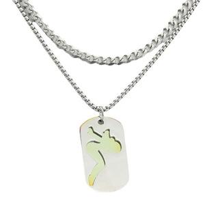 yunnique Stainless Steel <b>Dog</b> <b>Tag</b> Pendant With Cartoon Cutout Unisex Necklace Colorful Irregular Design 280639 - Product Image 4
