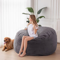 Fauteuil Poire Moderne XXL en Mousse, Convertible en Canapé-Lit, Pliable avec Housse Amovible pour Adultes - En Promotion