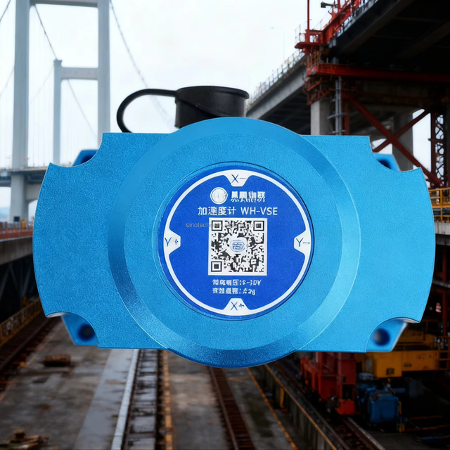 Industrial Vibration Measurement Structural Health Monitoring Triaxial Accelerometer 2g Range -40C +85C <1mg Resolution