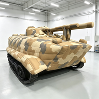 Modèle de véhicule chenillé gonflable personnalisé avec simulation thermique et matériaux détectables pour applications professionnelles