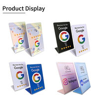 Carte NFC de visite programmable en PVC pour avis clients, avec fonction de tapotement RFID pour affichage des avis sur le comptoir du magasin