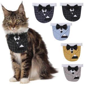 Tanpopo Tuxedo Pet Cat Suit Collar Bandana W/ Bowtie Handsome Small Dog Party Costume Accesorios Bufanda <span class=keywords><strong>Precio</strong></span> de fábrica al por mayor - Product Image 1