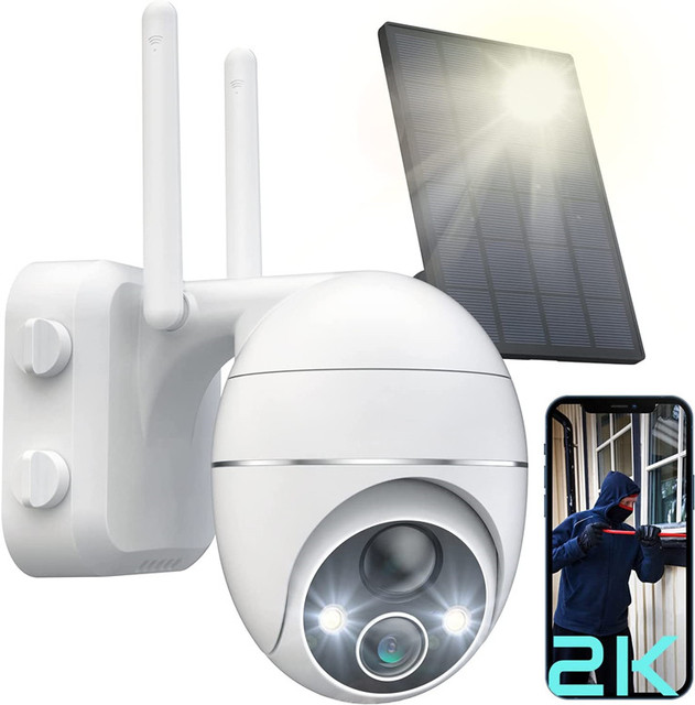 Cameras De Seguridad Exterior PTZ 360 Degree 4G 3G Battery Powered Cctv 2K Solar Camera