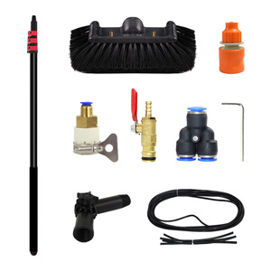 Brosse de voiture à cinq côtés en nylon avec long <span class=keywords><strong>manche</strong></span> nettoyage à poils doux avec poignée extensible pour voiture caravane bateau maison revêtement - Product Image 3