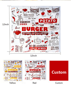 Festival Restaurant Bbq Party Food Picnic Premium Custom Logo Sandwich Burger <strong>Wrapping</strong> <strong>Paper</strong> Wax <strong>Paper</strong> Burger Food <strong>Paper</strong> Wrap - Product Image 2