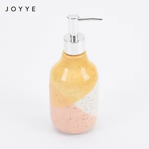 Joyye Botol Sabun Glossy Glaze Dispenser Sabun Cair Keramik Lucu Dispenser Sabun Set