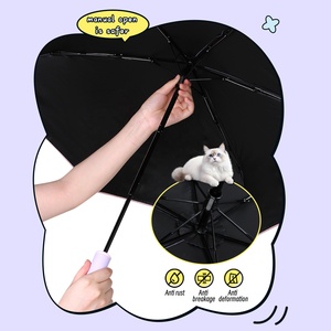 <span class=keywords><strong>Parasol</strong></span> pliable de poche à imprimé chaton, doublure noire épaisse <span class=keywords><strong>anti</strong></span>-UV UPF50+, résistant au <span class=keywords><strong>vent</strong></span>, léger, pour femmes, protection soleil et pluie - Product Image 4