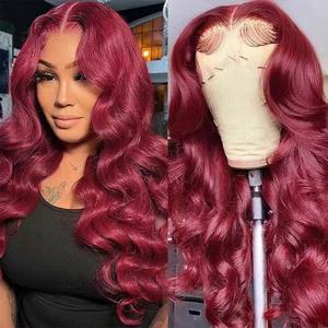Perruque frontale sans colle 13x4 en cheveux humains Remy 100% longs, blond miel, ondulés, pour femme - Product Image 5