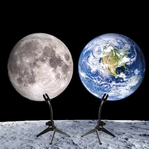 Creative Moon Earth Projector Lamp Projection Girl Bedroom Table Lamp Atmosphere Photo Photography <strong>Background</strong> Decor - Product Image 2