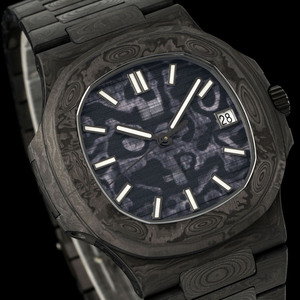 นาฬิกาข้อมือผู้ชายรุ่น All Carbon Fiber 5711 แบบกลไก ดีไซน์เปลือกหอยเกลียวสุดหรู น้ำหนักเบาพิเศษ - Product Image 3