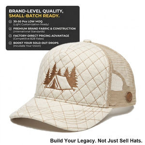 Casquette Trucker Ajustable <span class=keywords><strong>6</strong></span> Panneaux Broderie 3D Personnalisée avec Applique Animale – Design Image – Toile/Mesh/Velours – Quatre Saisons – Extérieur - Product Image 1