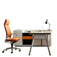 Bureau de direction en bois avec structure métallique robuste de qualité supérieure pour les bureaux d'entreprise et les applications de travail à domicile