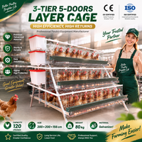 Nouvelle cage de transport multifonctionnelle BeYou pour poulets, galvanisée à froid, pour ferme de type A, capacité 120 poulets pondeuses