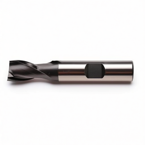 Cortador HSS Co Ta1414 con recubrimiento TiAlN, hélice de 30 grados, corto para ranuras, 2 filos de corte, vástago Weldon - Product Image 2