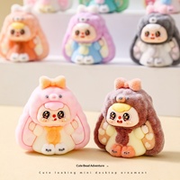 Peluche de lapin à oreilles tombantes en velours floqué haut de gamme, 31-50 cm, non rembourrée, accessoires tendance, boîte mystère, mini pour bureau