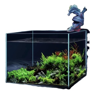 Vente en gros d'usine, aquarium pour poissons betta et poissons rouges, en verre cristal écologique, ovale, épaisseur 8 mm, capacité 32 gallons, taille personnalisée - Product Image 2