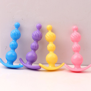 ปลั๊กเสียบก้นแบบมีเกลียว สีชมพู เหลือง ม่วง น้ำเงิน ทำจาก TPE ของเล่นสำหรับผู้ใหญ่ กระตุ้นอารมณ์ ขยายรูทวารหนัก - Product Image 1