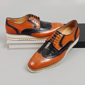 Zapatos de Cuero Casuales de Negocios para Hombre, Estilo Británico de Alta Gama, Forro de Cuero Genuino Importado, con Cordones, Estilo Horse Walking - Product Image 4