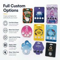 Vente en gros de petits emballages en blister, emballages en blister vides, emballages personnalisés avec logo, emballages recyclables pour graines de fleurs, emballages pour capsules, emballages pour bonbons gélifiés