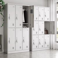 Casier en acier à une porte réglable, durable, verrouillable, avec tringle de suspension, pour piscine et salle de sport, vente en gros, OEM/ODM