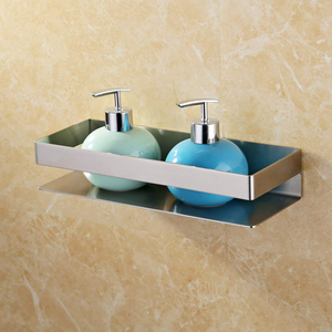 Support de <span class=keywords><strong>douche</strong></span> mural auto-adhésif moderne et écologique en acier inoxydable chromé pour coin salle de bain étagère de <span class=keywords><strong>douche</strong></span> 30cm - Product Image 2