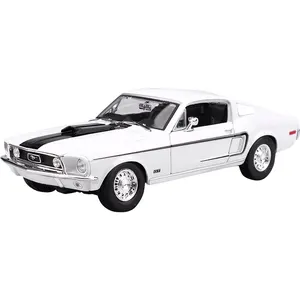 迈斯托畅销书1:18合金经典汽车模型玩具收藏礼品1968福特野马眼镜蛇汽车模型