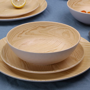 Không Thể Phá Vỡ Melamine Phương Tây Bữa Ăn Tối Đồ Ăn Bộ Đồ Ăn Bộ Đồ Ăn Đặt Cho Trong Nhà Và Ngoài Trời Sử Dụng Tre (Hạt Gỗ) - Product Image 2