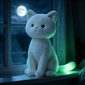 Muñeco de Peluche de Gatito con Brillo Suave y Baja Luminosidad, Compañero de Cama para Niños que se Asustan de la Oscuridad por la Noche - Product Image 5