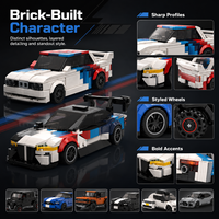 Ensembles de blocs de construction MOC Super Racing Car, voitures en briques DIY, modèles de véhicules et jouets de construction, voitures miniatures, cadeau pour enfants