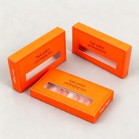 Boîtes cadeaux en papier personnalisées de luxe pour ongles, boîtes d'emballage magnétiques avec logo personnalisé pour faux ongles, boîtes pour ongles artificiels